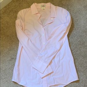 J.Crew Haberdashery Pink striped button down
